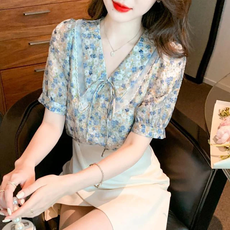 Sweet 2024 Summer New Loose Blouses